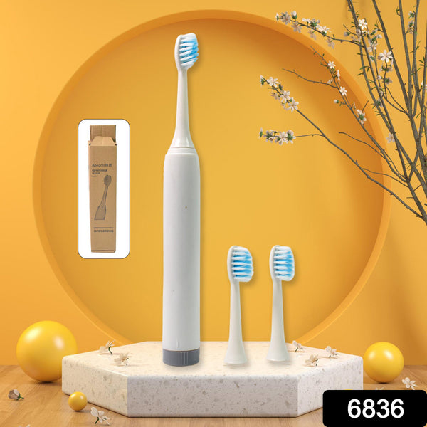 Electric Toothbrush For Adults With 3 Toothbrush Head (1 Pc  Battery Not Included)