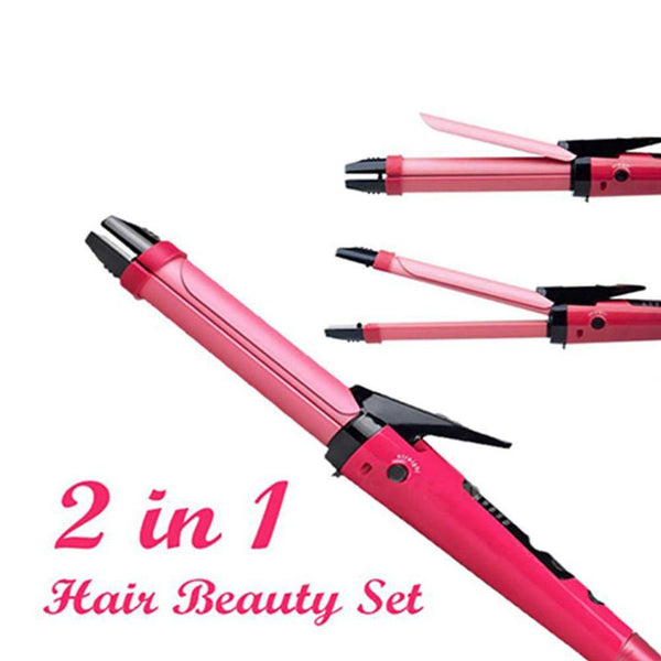 385 2 In 1 Hair Straightener And Curler Machine For Women  Curl  Straight Hair Iron