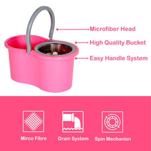Easy Cleaning Mop With Bucket For Floor Cleaning 360 Spin Floor Cleaning (1 Set  Mix Color)