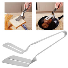 Stainless Steel Cooking Tong - Multifunctional Slotted Fish Double-sided Spatula (1 Pc  23 Cm)