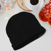 Cap For Winter Woolen Knitted Black Inside Fur Caps (1 Pc  Mix Design  Color)