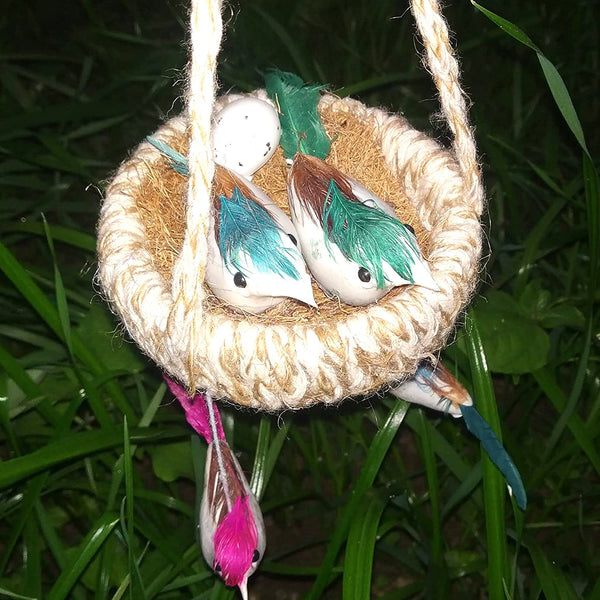 1731 Artificial Jute Hanging Birds Nest Jhumar Chidiyan Ka Ghosla