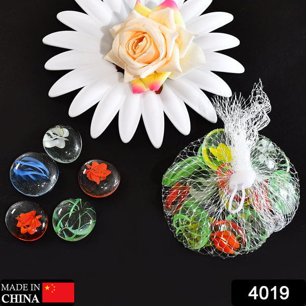 4019 Glass Gem Stone Flat Round Marbles Pebbles For Vase Fillers Attractive Pebbles For Aquarium Fish Tank.