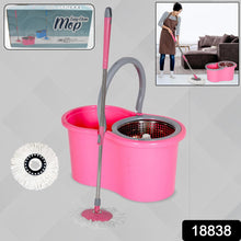 Easy Cleaning Mop With Bucket For Floor Cleaning 360 Spin Floor Cleaning (1 Set  Mix Color)