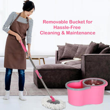 Easy Cleaning Mop With Bucket For Floor Cleaning 360 Spin Floor Cleaning (1 Set  Mix Color)