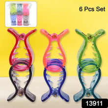 Big Hair Clips For Girls Kids Hair Accessories (6 Pcs Set  Transparent)