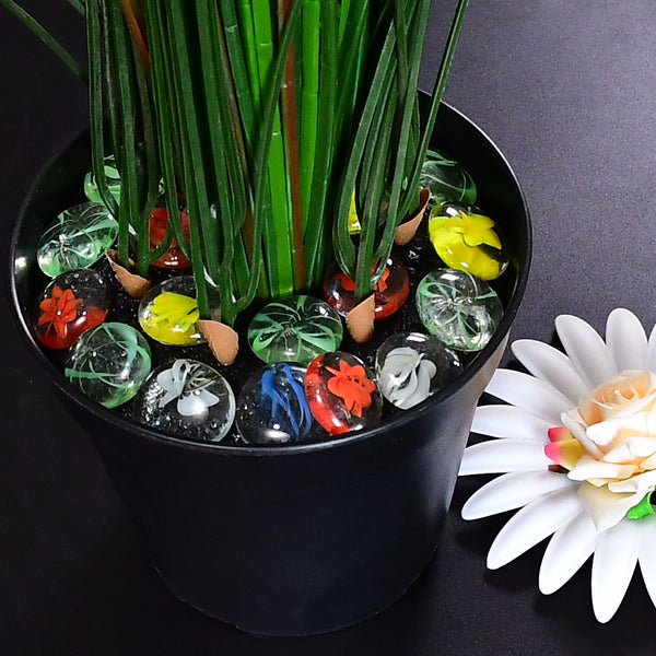 4019 Glass Gem Stone Flat Round Marbles Pebbles For Vase Fillers Attractive Pebbles For Aquarium Fish Tank.