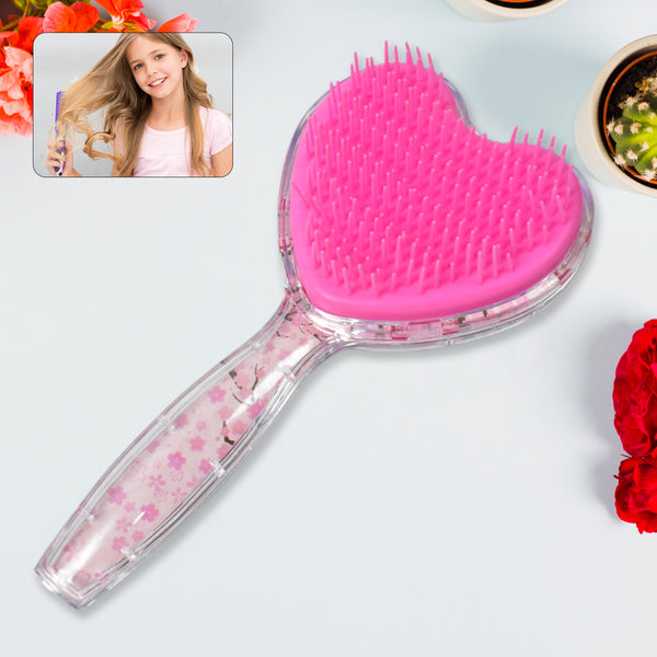 Heart Shape Hair Brush Massage Shower Comb (1 Pc)